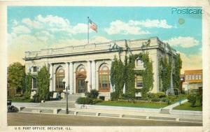 IL, Decatur, Illinois, Post Office, Tichnor No. A-100160