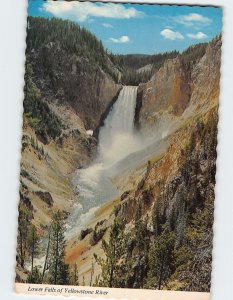 Postcard Lower Falls of Yellowstone River Wyoming USA