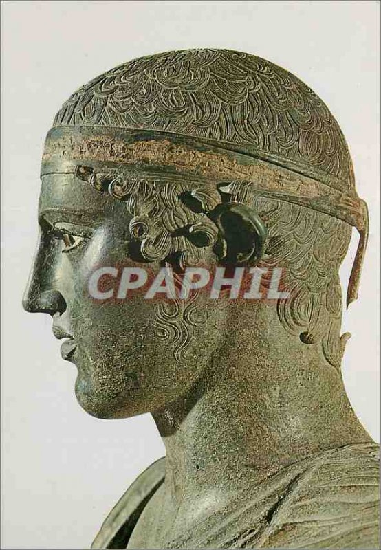 Postcard Modern Museum of Delphi The Charioteer (475 BC J C)