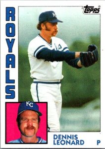 1984 Topps Baseball Card Dennis Leonard Kansas City Royals sk3570