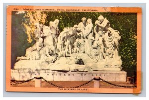 Vintage 1940s Postcard Forest Lawn Memorial Park, Glendale, California