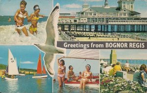 Bognor Regis UK West Sussex Seaside Resort, Bathing Beauties, Pier, Boardwalk