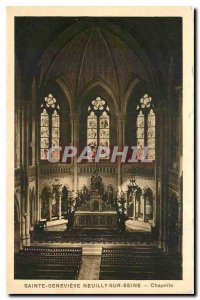 Old Postcard Sainte Genevieve Neuilly sur Seine Chapel