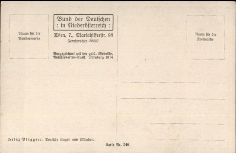 R�bezahl German Mountain Giant Guard - FANTASY Piannera c1910 Postcard 