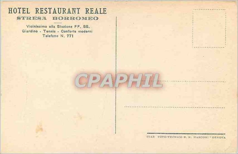 Postcard Old Hotel Restaurant Reale-Shesa Borromeo