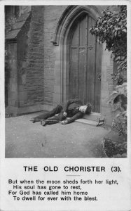 Lot161 the old chorister music song postcard uk drunk comic