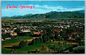 Palm Springs California 1960s Postcard Panorama With O'Donnell Golf Course