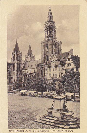 Germany Heilbronn Kilianskirche Mit Mayer Denkmal 1918