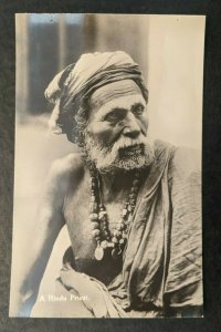 Mint Vintage A Hindu Priest India Real Photo Postcard RPPC