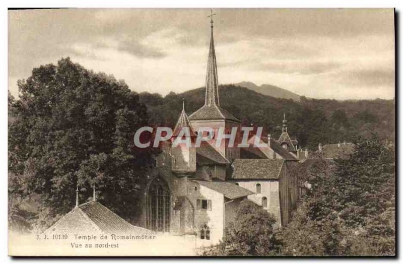 Old Postcard Temple of Romainmotier North East View