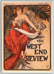 Alphonse Mucha  The West End Review  Postcard