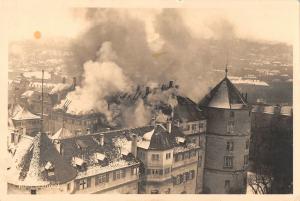 US2896 Netherlands Hommel Castle on Fire Ruins Chateau Panorama Winter