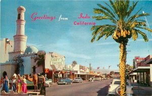 California Indio Coachella Valley Autos Scott Western 1940s Postcard 22-2688