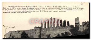 Old Postcard Burgundy and Monumental Historical Ruins of the castle of Lournand