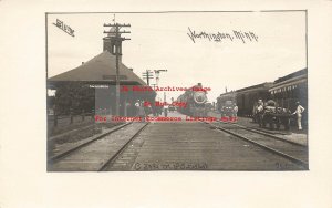 Depot, Minnesota, Worthington,RPPC,Chicago St Louis Minneapolis & Omaha Railroad