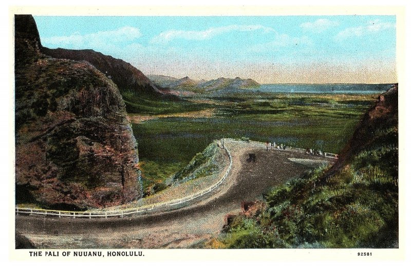 The Pali Of Nuuanu High Plateau Near Honolulu Hawaii Postcard
