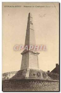 Postcard Old Epinac Mines Monument Affairs 1914-1918
