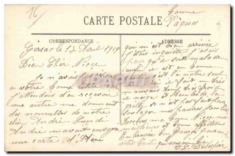 Old Postcard Angouleme Courthouse