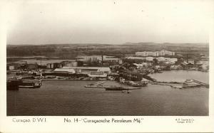 curacao, D.W.I., WILLEMSTAD, Petroleum Company (1926) Stamp, Capriles  RPPC 14