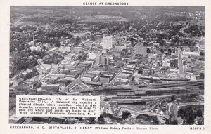 North Carolina Greensboro Aerial View