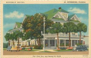 FL, Saint Petersburg, Florida, Beverly Hotel, First Avenue, Curteich No 9A-H1488