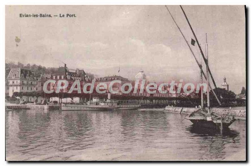 Postcard Evian Les Bains Old Port