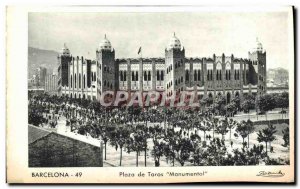 Old Postcard Barcelona Plaza De Toros Monumental