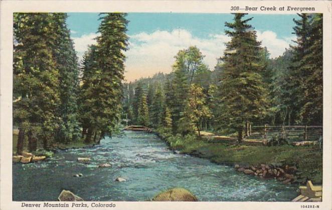 Colorado Denver Bear Creek At Evergreen 1933 Curteich