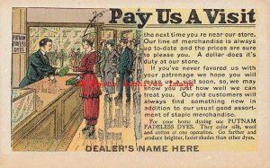 Advertising Postcard, Putnam Fadeless Dyes, Pay Us a Visit, Quincy IL