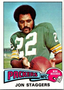 1975 Topps Football Card Jon Staggers Green Bay Packers