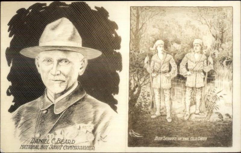 Cowboy Real Photo Card Daniel C. Beard Boy Scout Commish c1920s-30s myn 