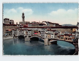Postcard The old bridge Ponte Vecchio Florence Italy