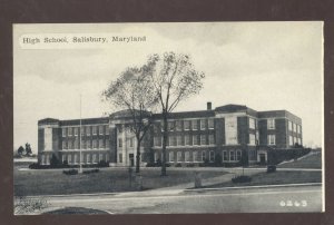 SALISBURY MARYLAND HIGH SCHOOL BUILDING VINTAGE POSTCARD