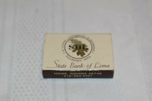 State Bank of Lima 125th Anniversary Howe Indiana Matchbox