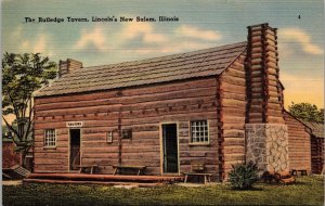 The Rutledge Tavern Lincoln's New Salem IL Postcard PC127