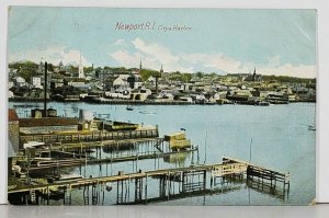 RI City & Harbor View Newport Rhode Island c1910 Postcard J19