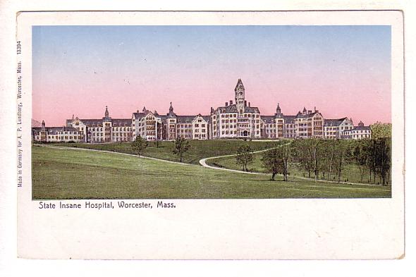 State Insane Hospital, Worcester, Massachusetts, A P Lundborg, Reflecting Win...