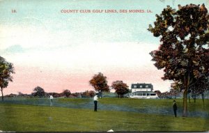 Iowa Des Moines Country Club Golf Links 1910