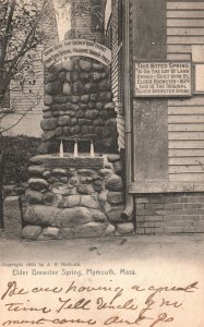 Elder Brewster Spring Plymouth Massachusetts Pilgrims Mayflower Antique Postcard