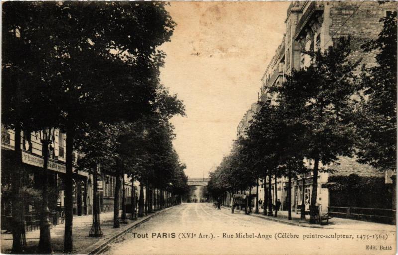 CPA PARIS 16e-Tout Paris-Rue Michel Ange (326277)