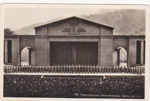 Germany Oberammergau Passionspiele Buehne mit Chor Real Photo