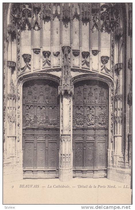 La Cathedrale, Detail De La Porte Nord, Beauvais, France, 1900-1910s