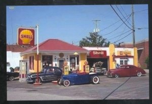 FIELDALE VIRGINIA VA. SHELL GAS STION POCARD COPY OLD CARS TELEPHONE BOOTH