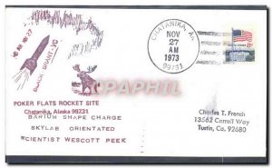 Letter US Poker Flats Rocket Site Chatanika Alaska November 27, 1973