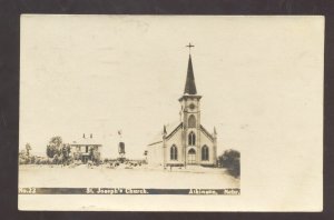 RPPC ATKINSON NEBRASKA ST. JOSEPH'S CHURCH VINTAGE REAL PHOTO POSTCARD