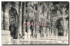 Paris Postcard Old National Theater of & # 39opera the grand foyer