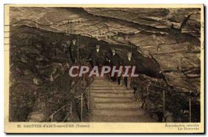 Old Postcard Arcy On Cury Caves descent