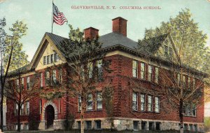 Columbia School, Gloversville, N.Y., Early Postcard, Used in 1909