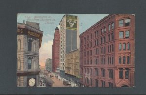 Post Card Antique Ca 1911 Chicago IL Washington St East From Dearborn