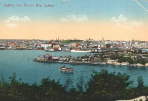 Berry's Bay Sydney Harbour Ship Old Australian Rare Postcard